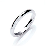 2.5mm Court Shape Wedding Band 18ct Rose
