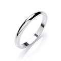2.5mm D-shape Wedding Band 18ct Rose