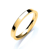 2.5mm Flat Court Wedding Band 18ct Rose