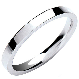 2.5mm Premium Flat Court 18ct White K