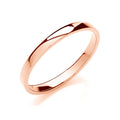 2.5mm Soft Court Shape Wedding Band 18ct Rose