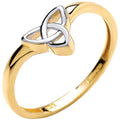 2 Colour Y/w Wishbone Style Celtic Ring