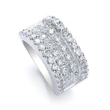 2 Step Round Brilliant CZ Ring