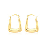 9K Yellow Gold Handbag Creole Hoop Earrings