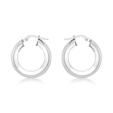 9K White Gold Hoop Earrings