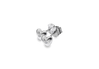 Sterling Silver Lily and Lotty Diamond Set Heart Earrings