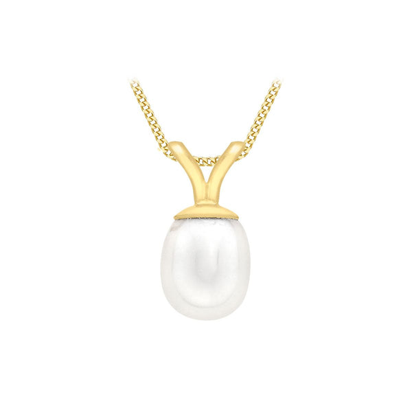 9K Yellow Gold Freshwater Pearl Pendant
