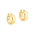 9K Yellow Gold 14mm Hoop Creole Earrings