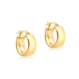 9K Yellow Gold 14mm Hoop Creole Earrings