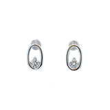 9ct White Gold 0.49ct Diamond Stud Earrings
