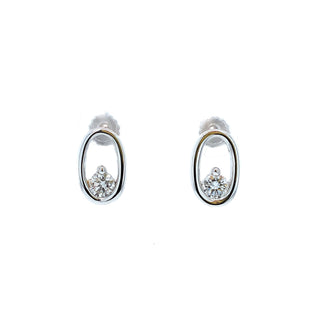 9ct White Gold 0.49ct Diamond Stud Earrings