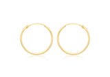 9ct Yellow Gold Sleeper Hoop Earrings