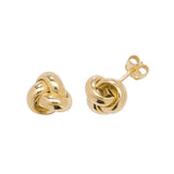 9K Yellow Gold Know Stud Earrings