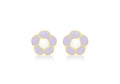 9ct Yellow Gold Enamel Stud Earrings