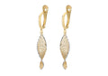 9ct Yellow and White Gold Drop Earrings