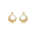 9K Yellow and White Gold Earrings