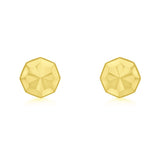 9K Yellow Gold Octagonal Stud Earrings