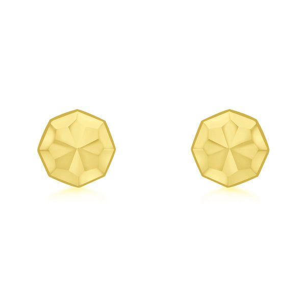 9ct Yellow Gold Octagonal Stud Earrings