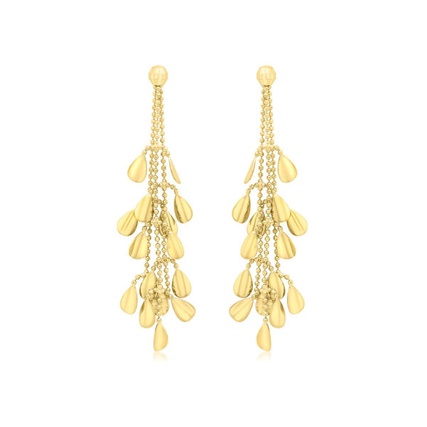 Leaf Loop and Drop Earrings