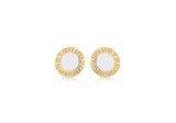 9ct Yellow Gold Greek Key Disc Studs