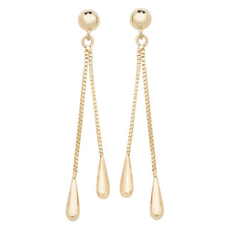 9ct Yellow Gold Drop Earrings