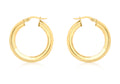 9ct Yellow Gold Large Square Creole Hoops
