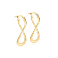 9K Yellow Gold 'Figure 8' Creole Earrings
