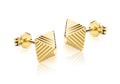 9ct Yellow Gold Pyramid Stud Earrings