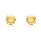 9K Yellow Gold Button Stud Earrings