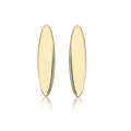 9K Yellow Gold Oval Drop Earrings