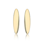9K Yellow Gold Oval Drop Earrings