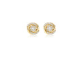 9ct Yellow Gold Cubic Zirconia Set Knot Earrings