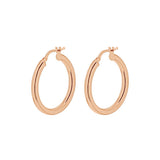9K Rose Gold 25mm Creole Hoop Earrings