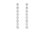 9K White Gold Cubic Zirconia set Drop Earrings
