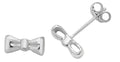Sterling Silver Bow Stud Earrings