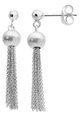 Sterling Silver Tassel Drop Earrings