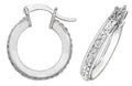 Sterling Silver CZ Set Hoop Earrings