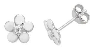 Sterling SIlver Flower Stud Earrings