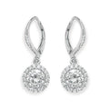 Sterling Silver CZ Set Drop Earrings