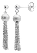 Sterling Silver Tassel Drop Earrings