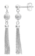 Sterling Silver Tassel Drop Earrings
