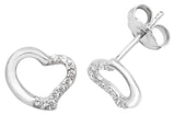 Sterling Silver CZ Set Stud Earrings