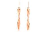 9ct Rose Gold Twist Drop Earrings