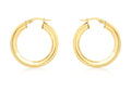 9ct Yellow Gold Square Tube Hoop Earrings