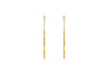 9ct Yellow Gold Bar & Chain Drop Earrings