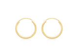 9ct Yellow Gold Sleeper Hoop Earrings