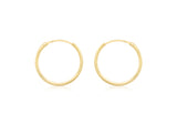 9ct Yellow Gold Sleeper Hoop Earrings