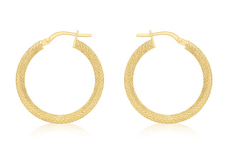 9ct Tube Hoop Earrings