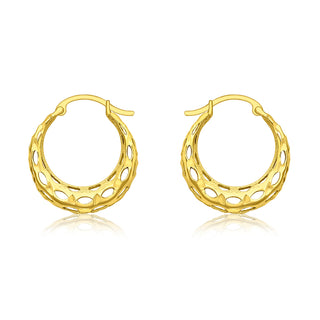 9K Yellow Gold 19mm Hoop Earrings