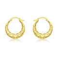 9K Yellow Gold 19mm Hoop Earrings
